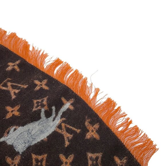 LOUIS VUITTON Brown Monogram Scarf - Picture 4 of 6